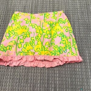 Lilly Pulitzer bunny skirt with shorts under it
